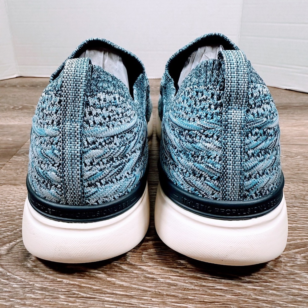 Light Blue Knit Slip-On Men's Sneakers - Unbranded - Picture 3 of 7